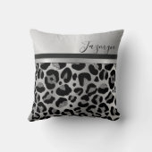 グリティルシルバーレオパードサファリプリント クッション (裏面)