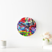 グリティ熱狂するグラフィティ ラウンド壁時計 (ホーム)