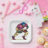 グリディロンサッカー選手 ペーパープレート (パーティー)