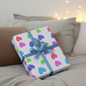 グリディングハート – 組み合わせパステルカラー ラッピングペーパー