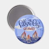 グリニッジのマグネットでリリー マグネット (正面/裏面)