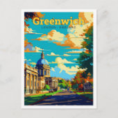 グリニッジロンドンイングランドUK旅行ヴィンテージ ポストカード (正面)