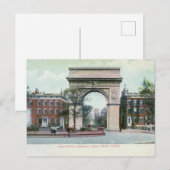 グリニッジヴィレッジニューヨークシティヴィンテージ ポストカード (正面/裏面)