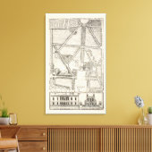 グリニッジ公園の地図 キャンバスプリント (インサイチュ (リビング))