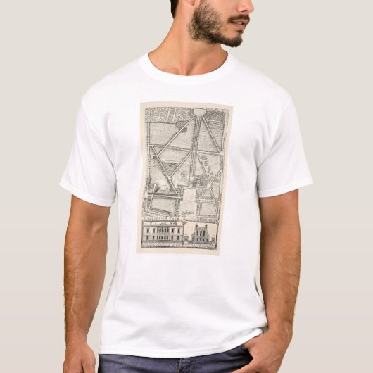 グリニッジ公園の地図 Tシャツ (正面)