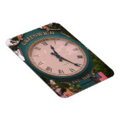 グリニッジ通りポスト時計、グリニッジ、CT マグネット (右側)