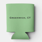 グリニッジ通りポスト時計、グリニッジ、CT 缶クーラー (裏面)