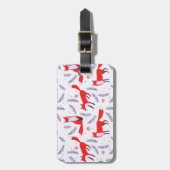 グリニリングウッドランドフォレストグリーンリーレッドキツネ ラゲッジタグ (正面縦)