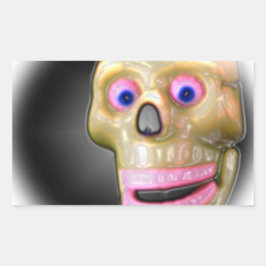 グリニングカ不気味ラースカルハロウィーン 長方形シール