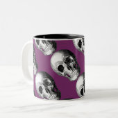 グリニングスカルリピート模様マグパープル ツートーンマグカップ (正面左)