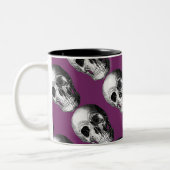 グリニングスカルリピート模様マグパープル ツートーンマグカップ (左)