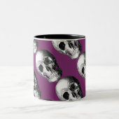 グリニングスカルリピート模様マグパープル ツートーンマグカップ (中央)