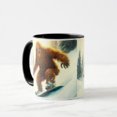 グリニングビグフットサスカッチスノーボーディングパウダー マグカップ (正面左)