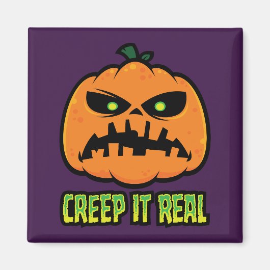 グリニーのハロウィンパンプキン Creep It Real Grumpy Halloween Pum マグネット (正面)