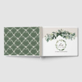 グリネエレガントリー結婚ズ・メモリー・ゲストブック・モノグラム ゲストブック (全面)