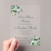 グリネリスペインのー結婚のアクリル招待状 アクリル招待状 (インサイチュ (ポータブル))