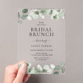 グリネリモダンーブライダルブランチブライダルシャワー アクリル招待状 (インサイチュ (ポータブル))