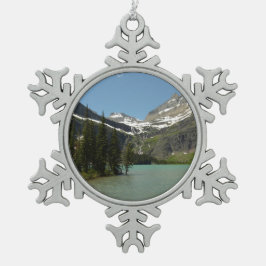 グリネル湖（Grinnell Lake） - グレイシャー・ナショナルパーク スノーフレークピューターオーナメント
