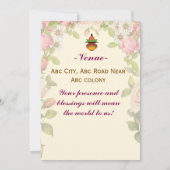 グリハプラヴェシュの招待状 招待状 (裏面)