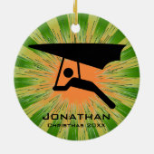 グリパーソナライズされたつるングオーナメント セラミックオーナメント (裏面)