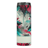 グリパーソナライズされたンジーポインセチアフローラグラフィティ タンブラー (裏面)