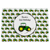 グリパーソナライズされたーントラクタ大抱き枕 ラージペーパーバッグ (正面)