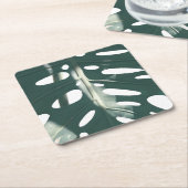 グリファンキーー淡い色のンスイスチーズ工場 スクエアペーパーコースター (アングル)