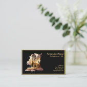 グリフィエレガントンブラック&金ゴールド名刺 名刺 (スタンド正面)