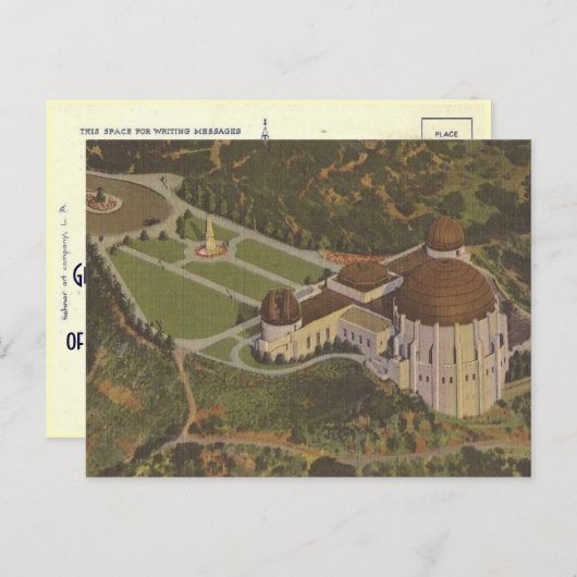 グリフィス展望台結婚の護衛カードはがき ポストカード (正面/裏面)