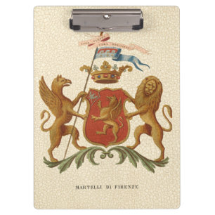 グリフィンおよびライオンが付いている荘厳なHeraldicバッジ クリップボード