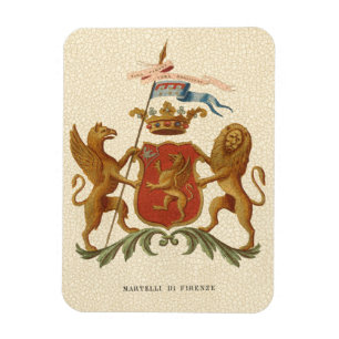 グリフィンおよびライオンが付いている荘厳なHeraldicバッジ マグネット