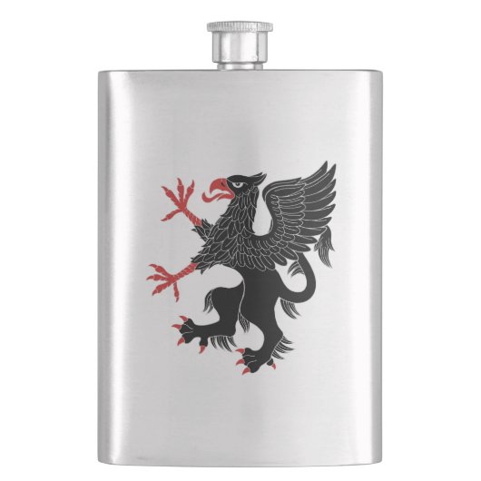 グリフィンがぴょんぴょん続く フラスク (正面)