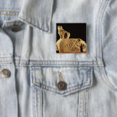 グリフィンとの淡黄色の砂岩architrave、Sanchi、MP 缶バッジ (インサイチュ)