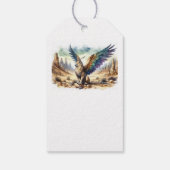 グリフィンとドラゴンと荒涼とした風景 ギフトタグ (裏面)