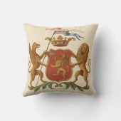 グリフィンとライオンを備えた堂々とした紋章 クッション (裏面)