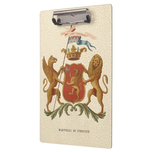 グリフィンとライオンを備えた堂々とした紋章 クリップボード (左)