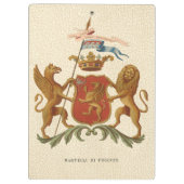 グリフィンとライオンを備えた堂々とした紋章 クリップボード (裏面)