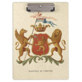グリフィンとライオンを備えた堂々とした紋章 クリップボード (正面)