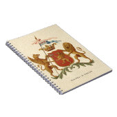 グリフィンとライオンを備えた堂々とした紋章 ノートブック (右側)