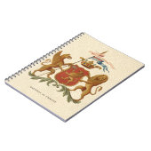 グリフィンとライオンを備えた堂々とした紋章 ノートブック (左側)