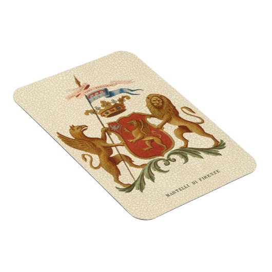 グリフィンとライオンを備えた堂々とした紋章 マグネット (右側)