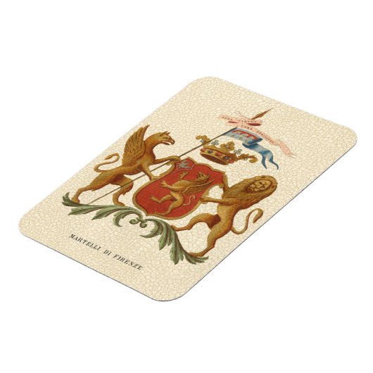 グリフィンとライオンを備えた堂々とした紋章 マグネット (左側)