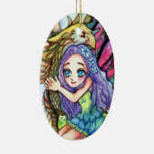 グリフィンと妖精 セラミックオーナメント (右)