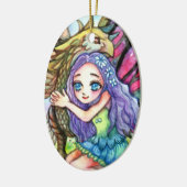 グリフィンと妖精 セラミックオーナメント (左)