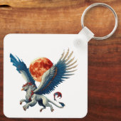 グリフィンと月 キーホルダー (裏面)