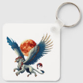 グリフィンと月 キーホルダー (裏面)