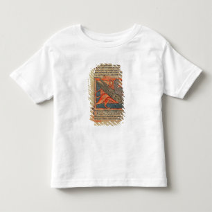 グリフィンのイラストレーションを含む文字のページ トドラーTシャツ