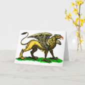 グリフィンの挨拶状 カード (黄色い花)