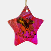 グリフィンの星のオーナメント#1 セラミックオーナメント (右)