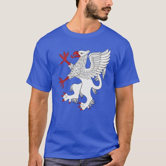 グリフィンの躍動 銀 Tシャツ (正面)